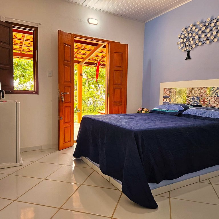 Estudio pé na areia, Praia 10m, qto banh coz varanda, ar, TV